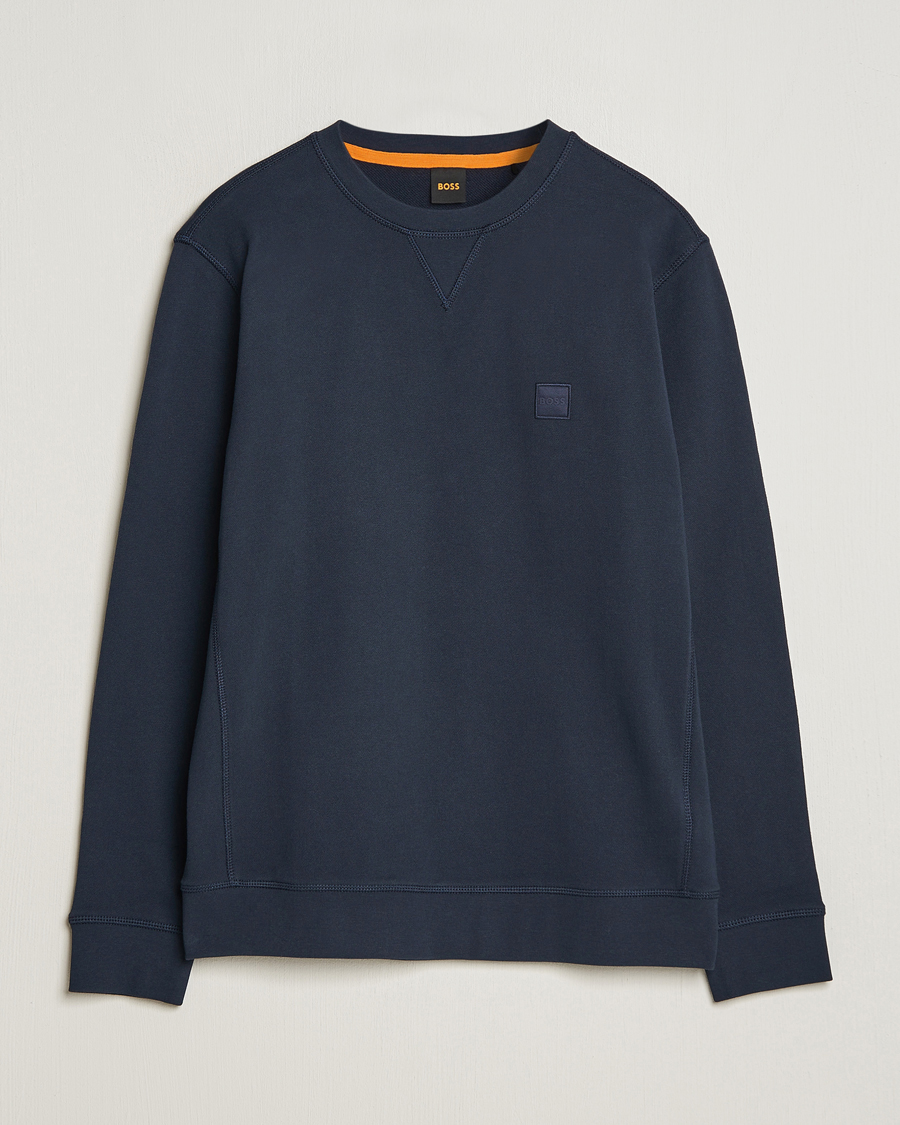 Homme | Pulls Et Tricots | BOSS ORANGE | Westart Logo Sweatshirt Dark Blue