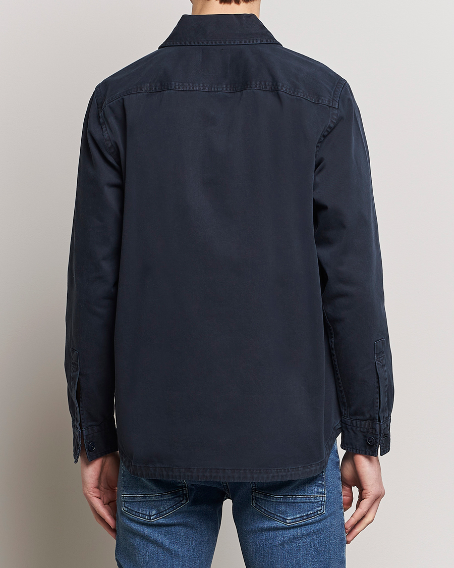 Homme | Chemises | BOSS ORANGE | Locky Cotton Overshirt Dark Blue