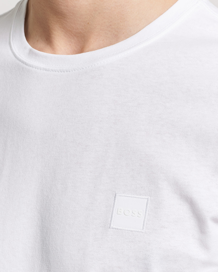 Homme | T-shirts | BOSS ORANGE | Tales Logo Crew Neck T-Shirt White