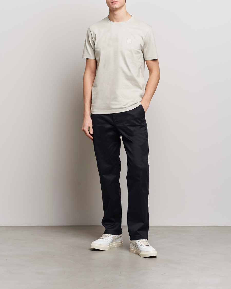 Homme | T-shirts | BOSS ORANGE | Tales Logo Crew Neck T-Shirt Light Beige