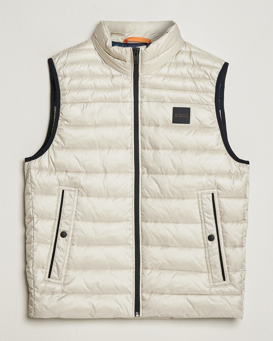 Heren | Jassen | BOSS ORANGE | Odeno1 Down Vest Light Beige