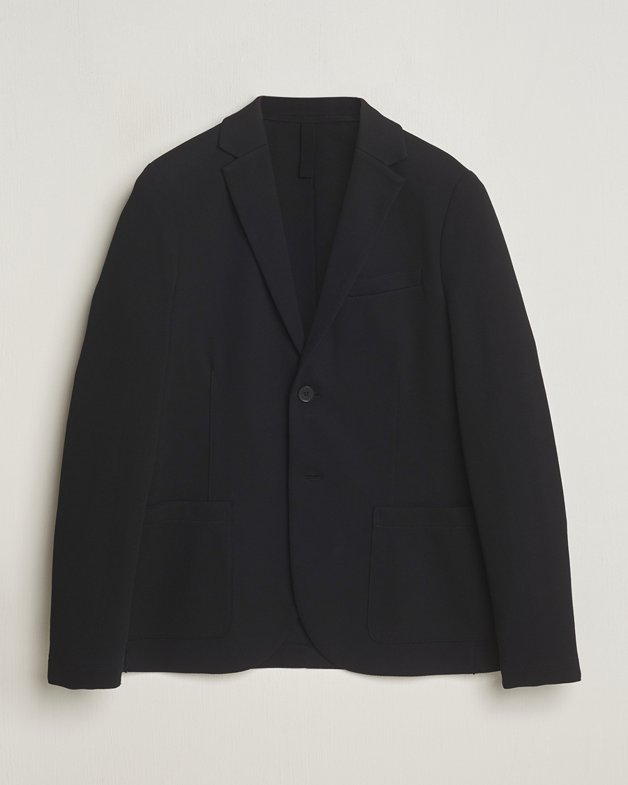 Heren | Blazers | Harris Wharf London | Loro Piana Cavalry Twill Blazer Black