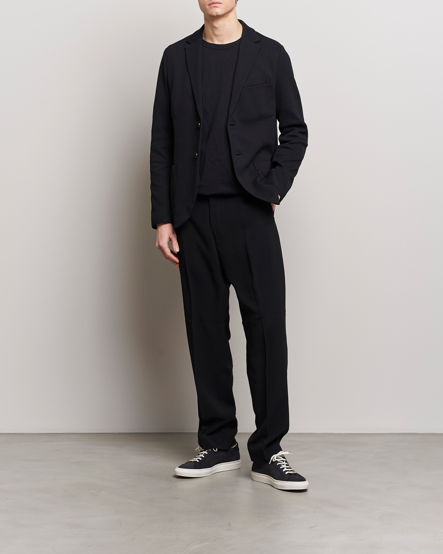 Heren | Blazers | Harris Wharf London | Loro Piana Cavalry Twill Blazer Black