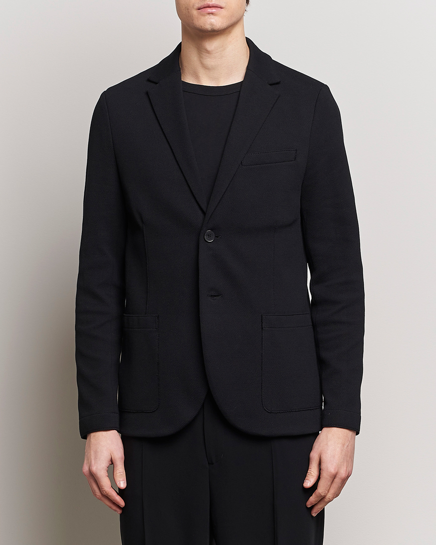Heren | Blazers | Harris Wharf London | Loro Piana Cavalry Twill Blazer Black