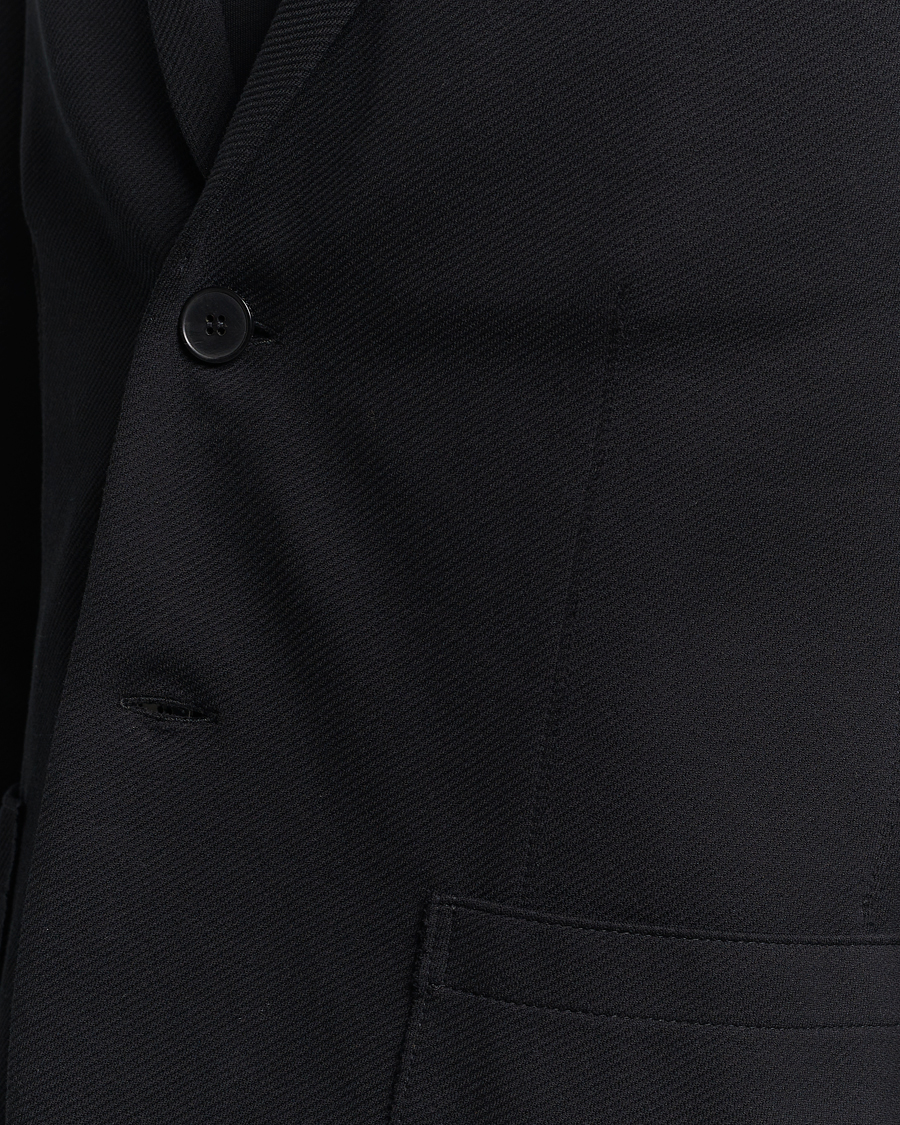 Heren | Blazers | Harris Wharf London | Loro Piana Cavalry Twill Blazer Black