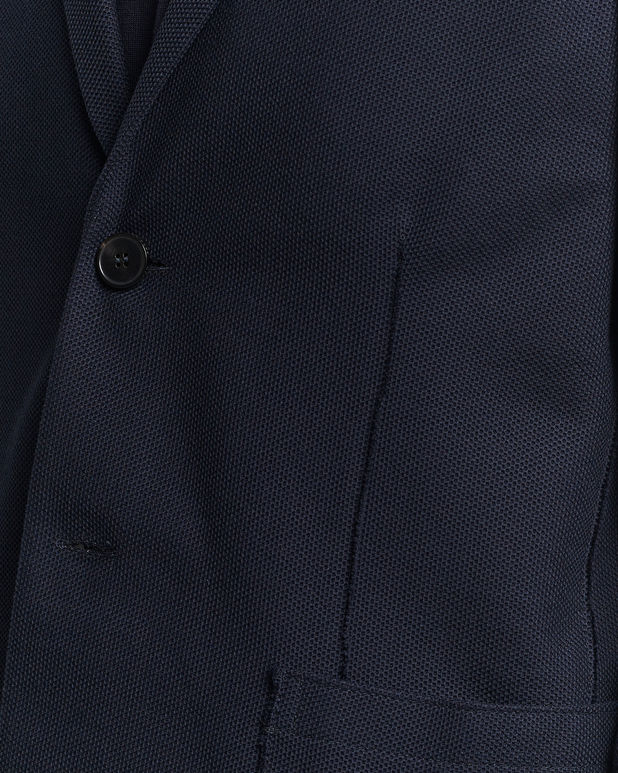 Heren | Blazers | Harris Wharf London | Loro Piana Honey Comb Blazer Navy