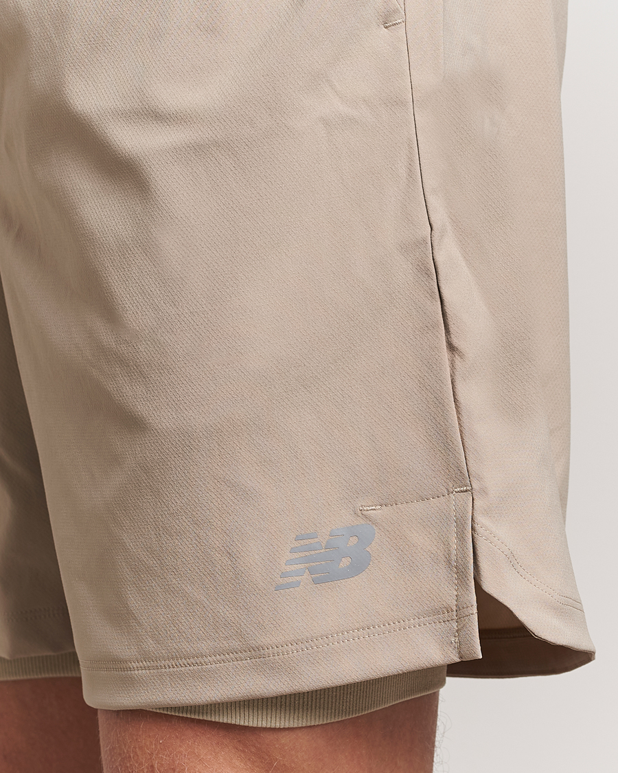 Heren | Korte broek | New Balance Running | Seamless Shorts 7 Lined Stoneware