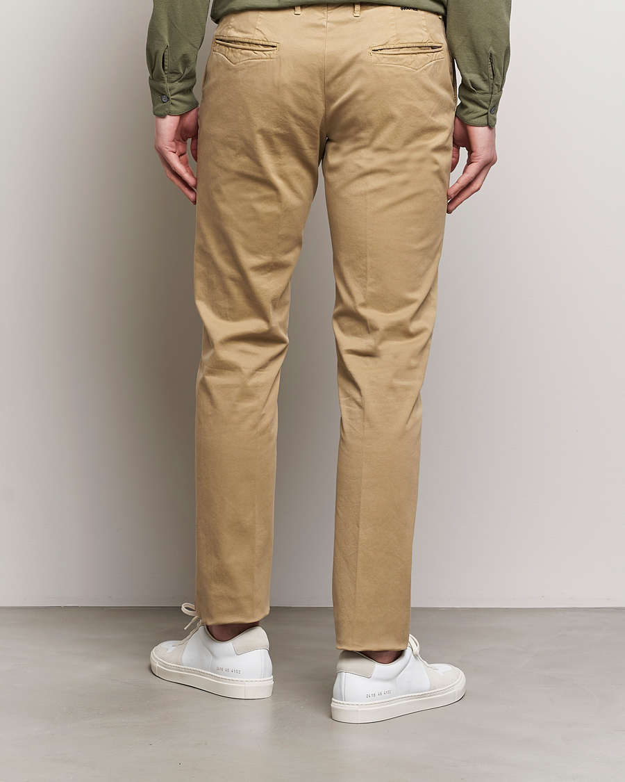 Homme | Pantalons | Incotex | Slim Fit Garment Dyed Slacks Beige
