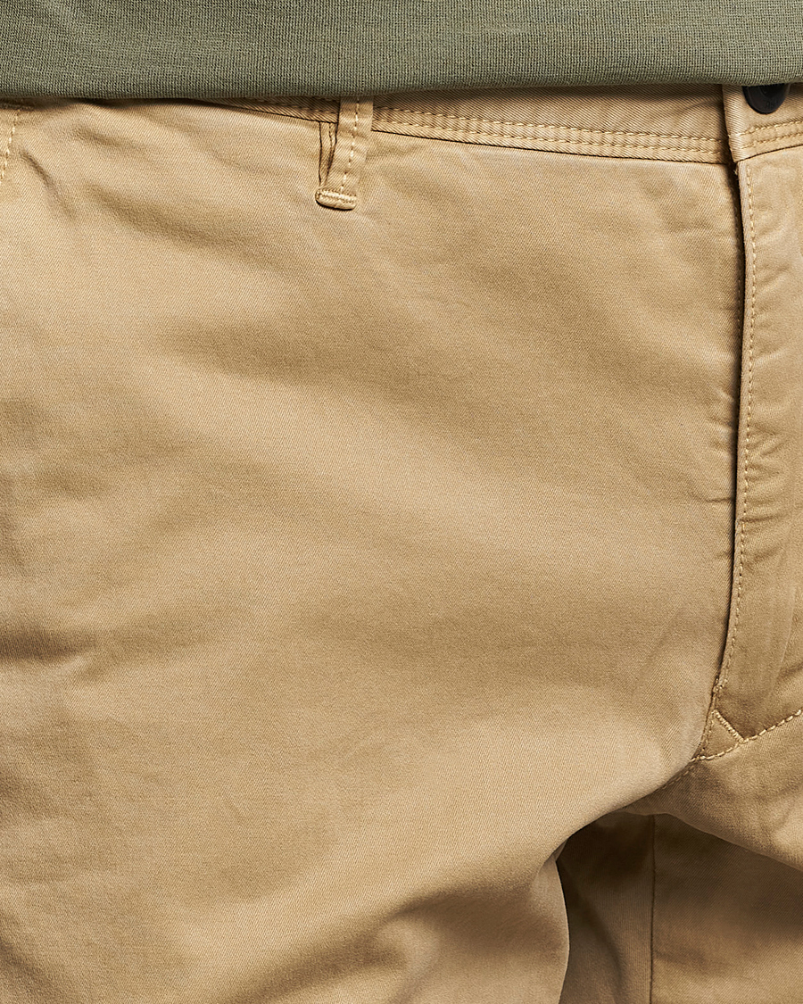 Homme | Pantalons | Incotex | Slim Fit Garment Dyed Slacks Beige