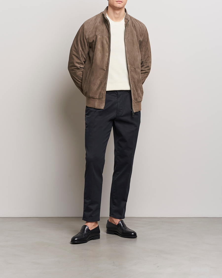 Heren | Broeken | Incotex | Tapered Fit Pleated Slacks Black