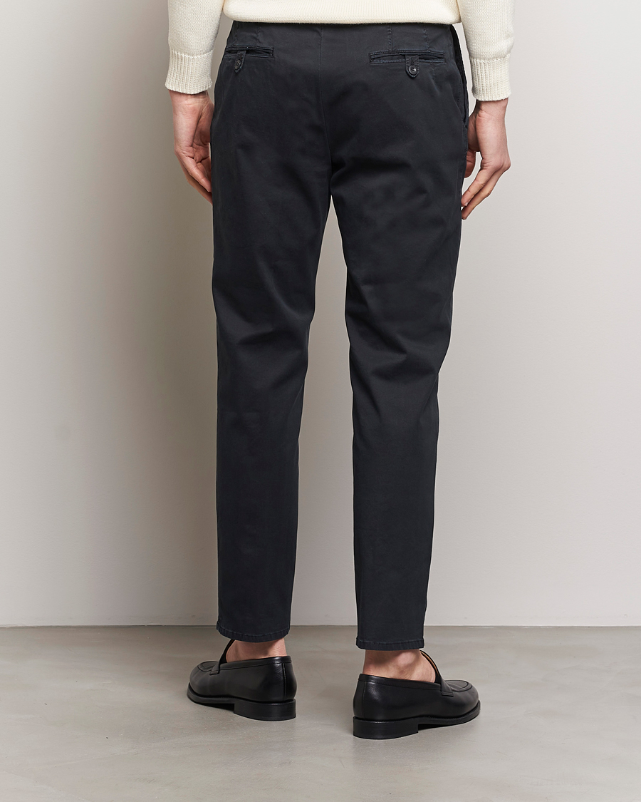 Heren | Broeken | Incotex | Tapered Fit Pleated Slacks Black