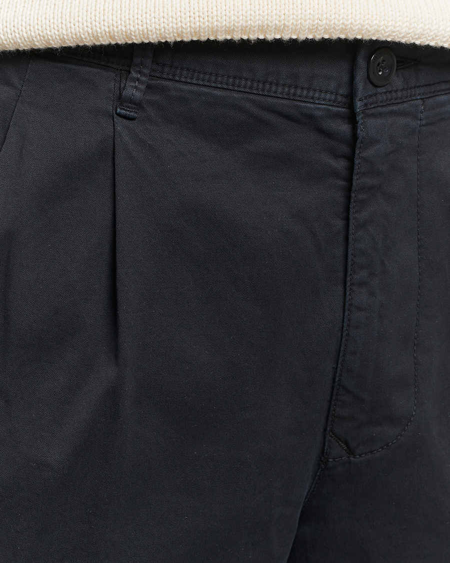 Heren | Broeken | Incotex | Tapered Fit Pleated Slacks Black