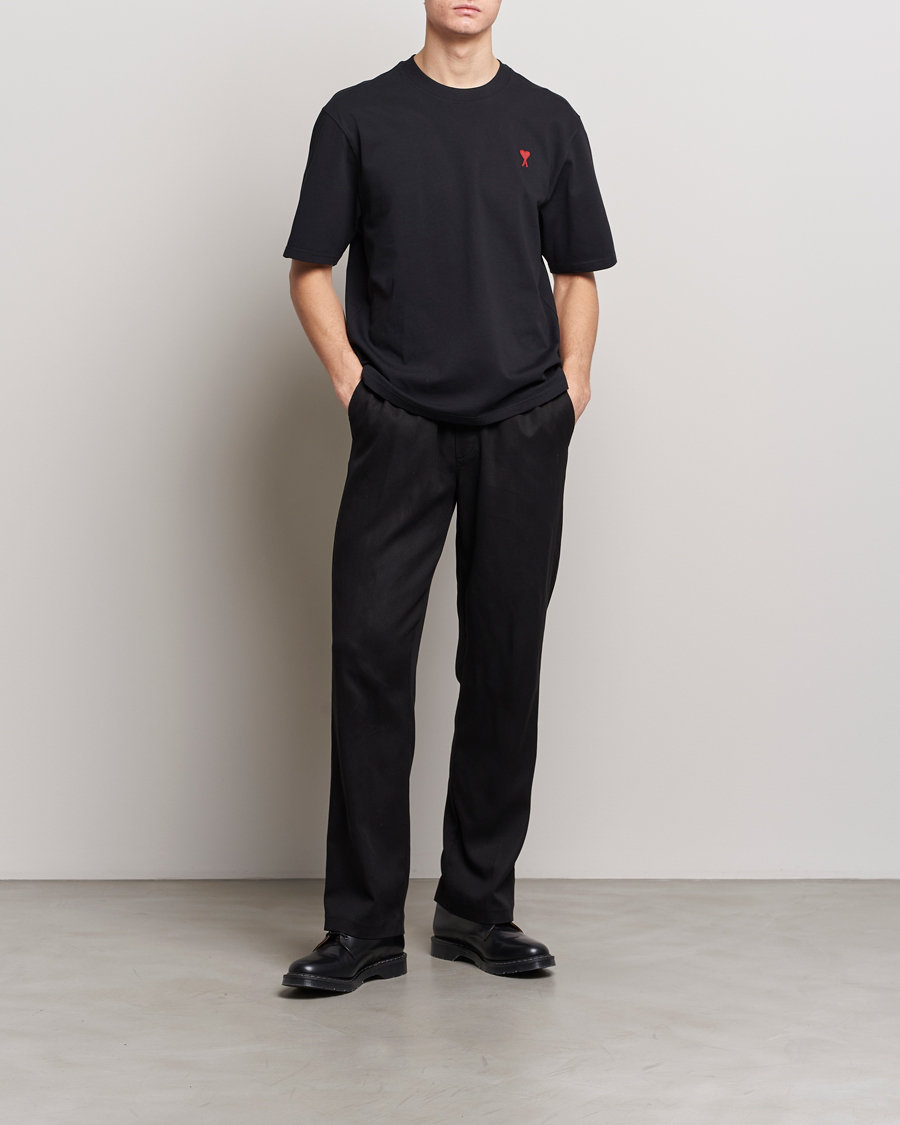 Homme | T-shirts | AMI | Heart Logo T-Shirt Black