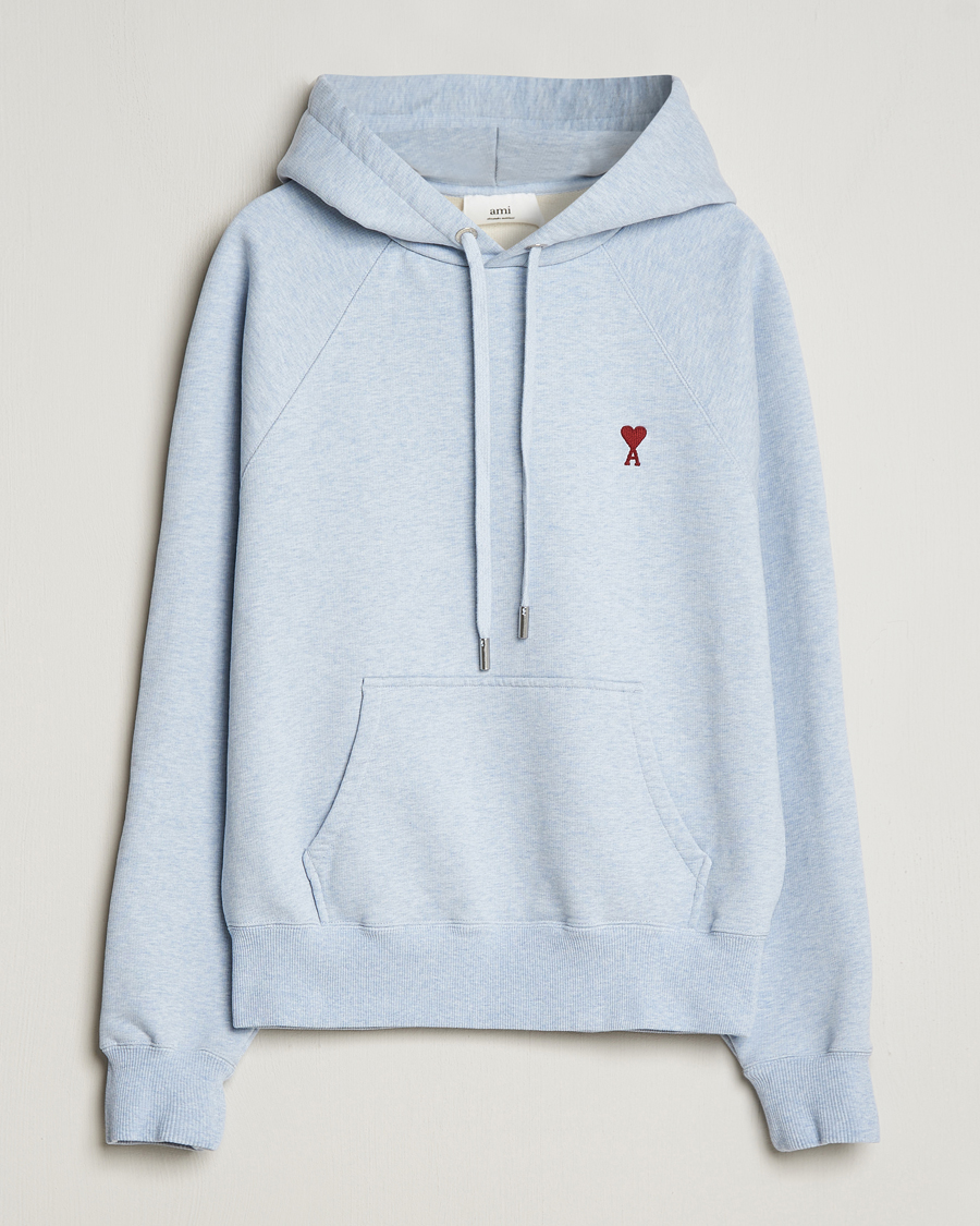 Homme | Pulls Et Tricots | AMI | Heart Logo Hoodie Heather Blue