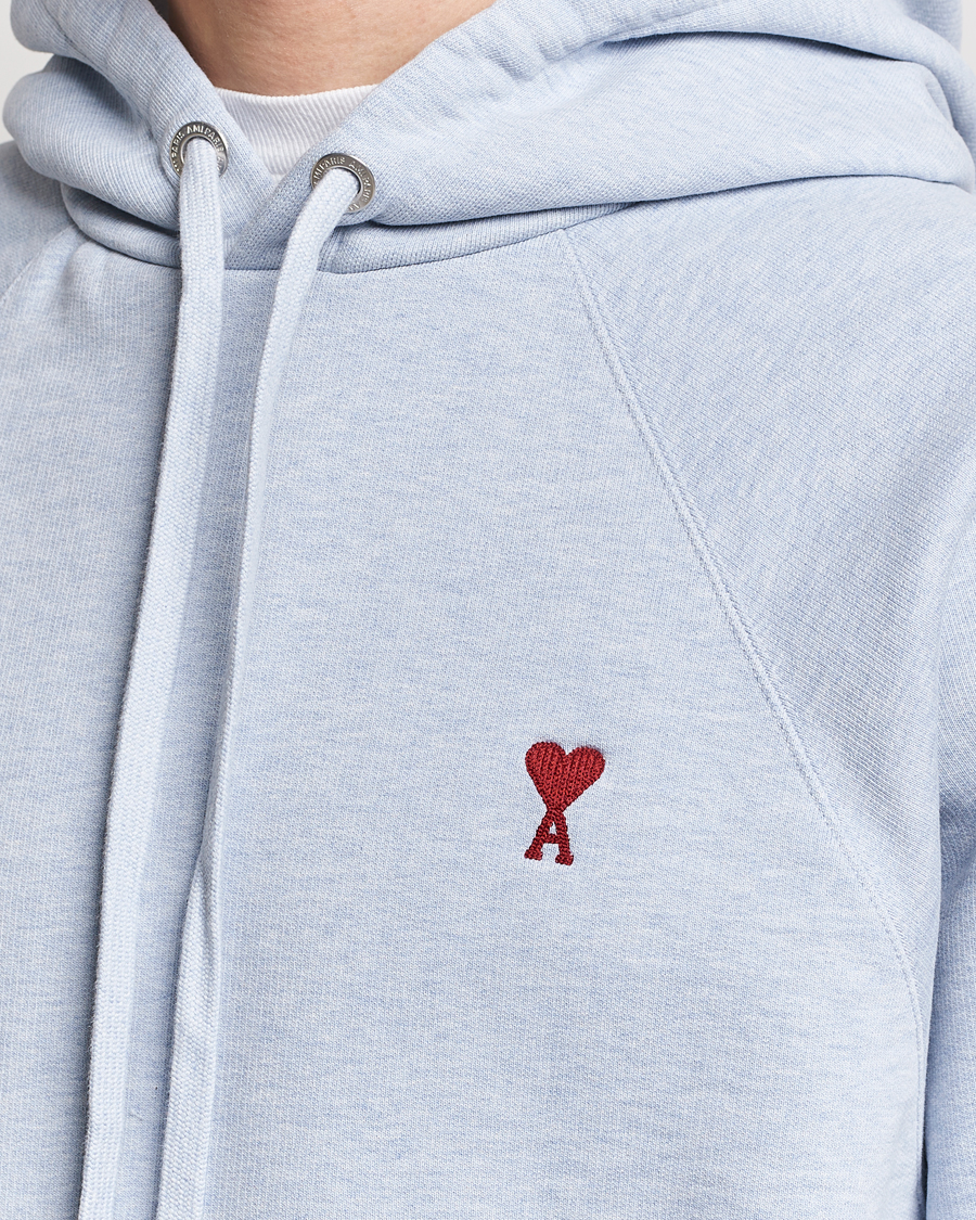Homme | Pulls Et Tricots | AMI | Heart Logo Hoodie Heather Blue