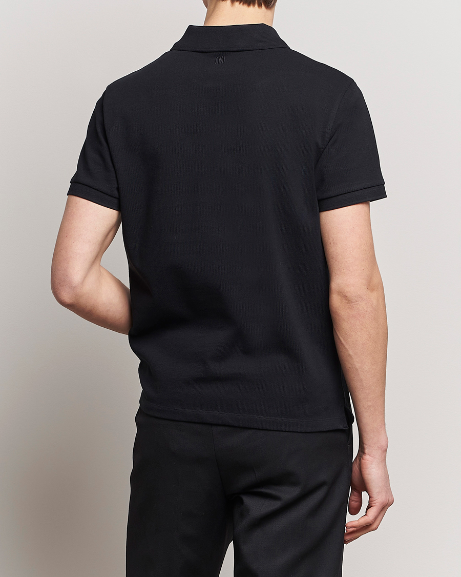 Homme | Polos | AMI | Heart Logo Piquet Polo Black