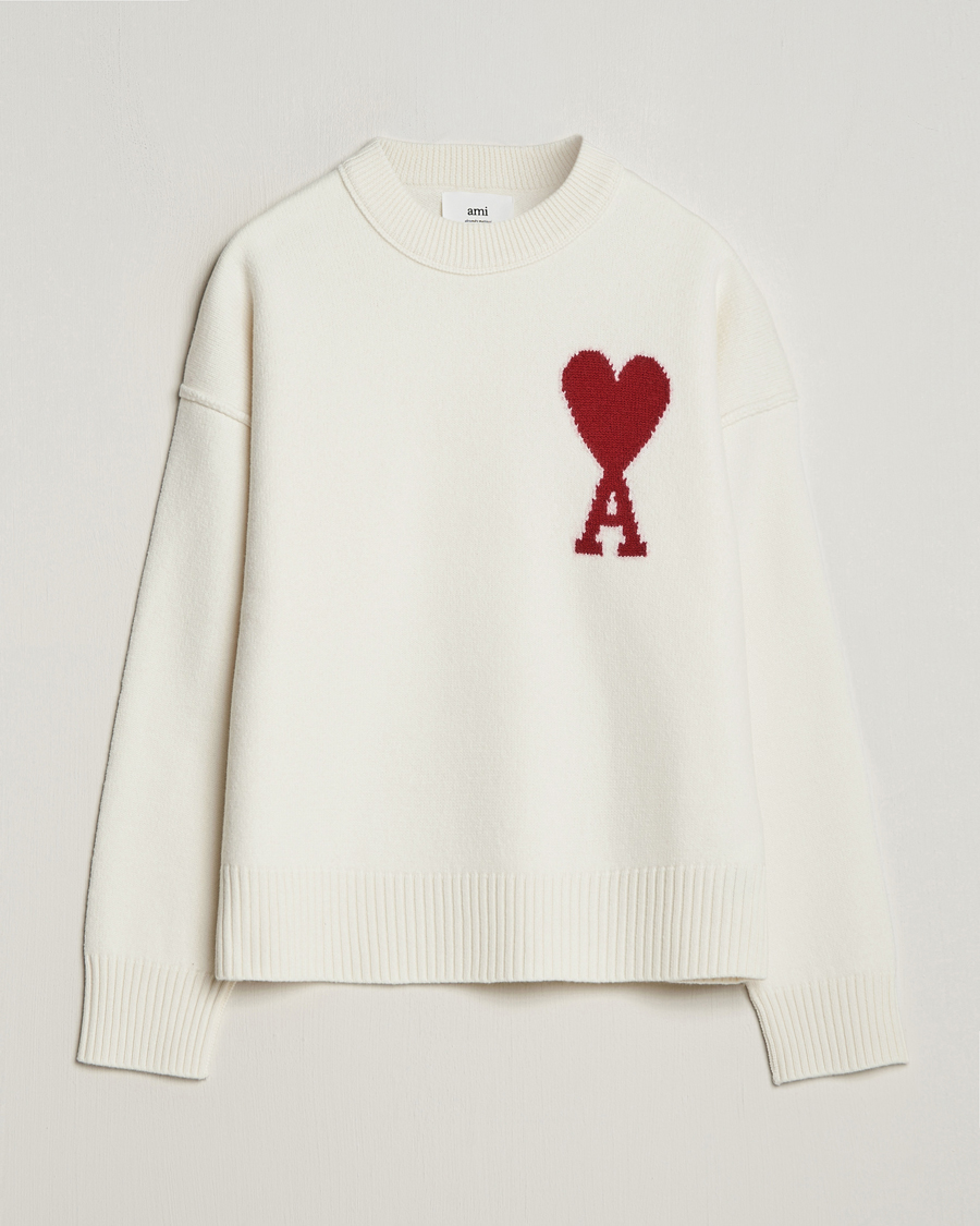 Homme | Pulls Et Tricots | AMI | Big Heart Wool Sweater Off White