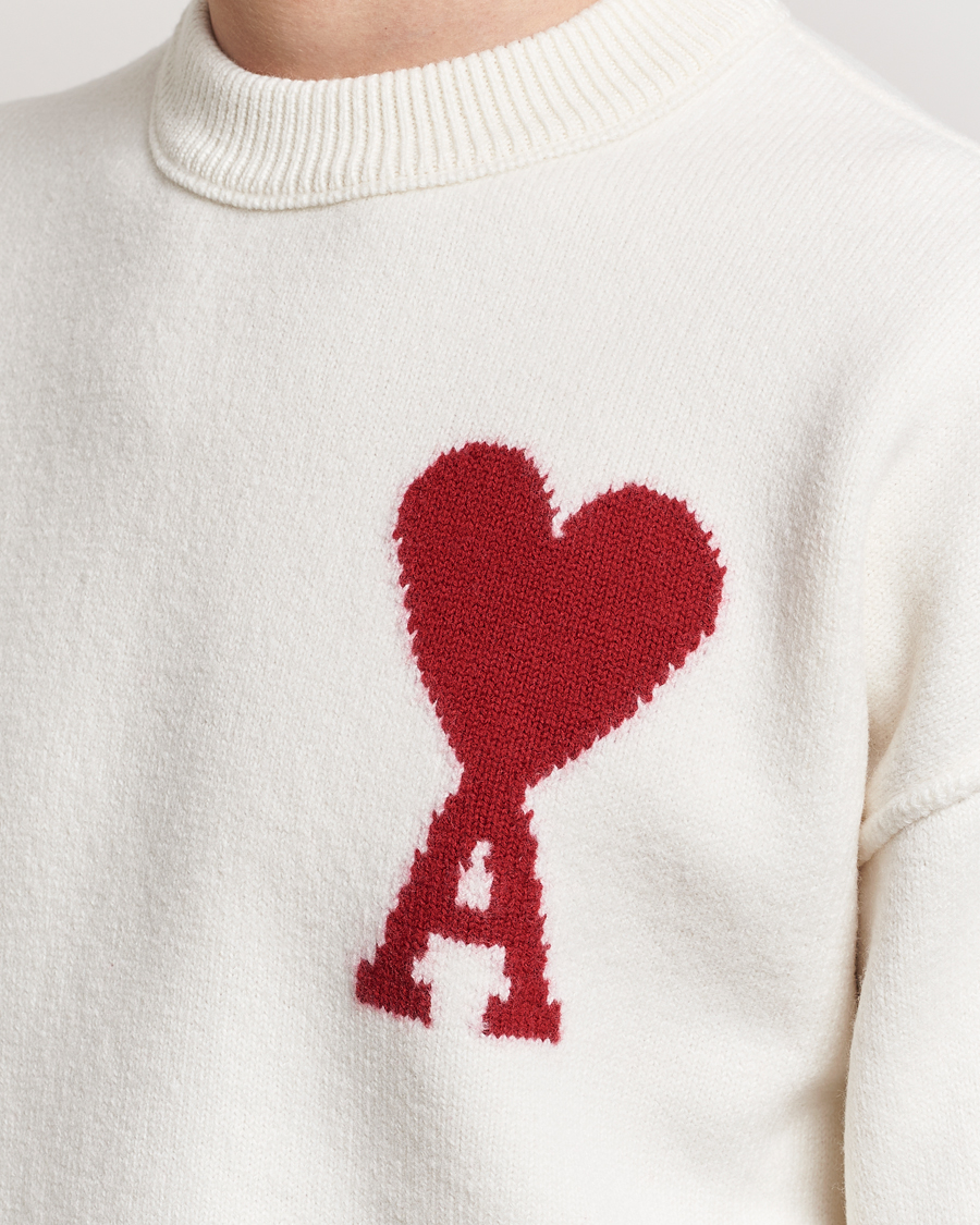 Homme | Pulls Et Tricots | AMI | Big Heart Wool Sweater Off White