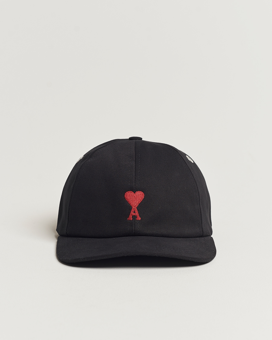 Homme | AMI Heart Logo Cap Black | AMI | Heart Logo Cap Black