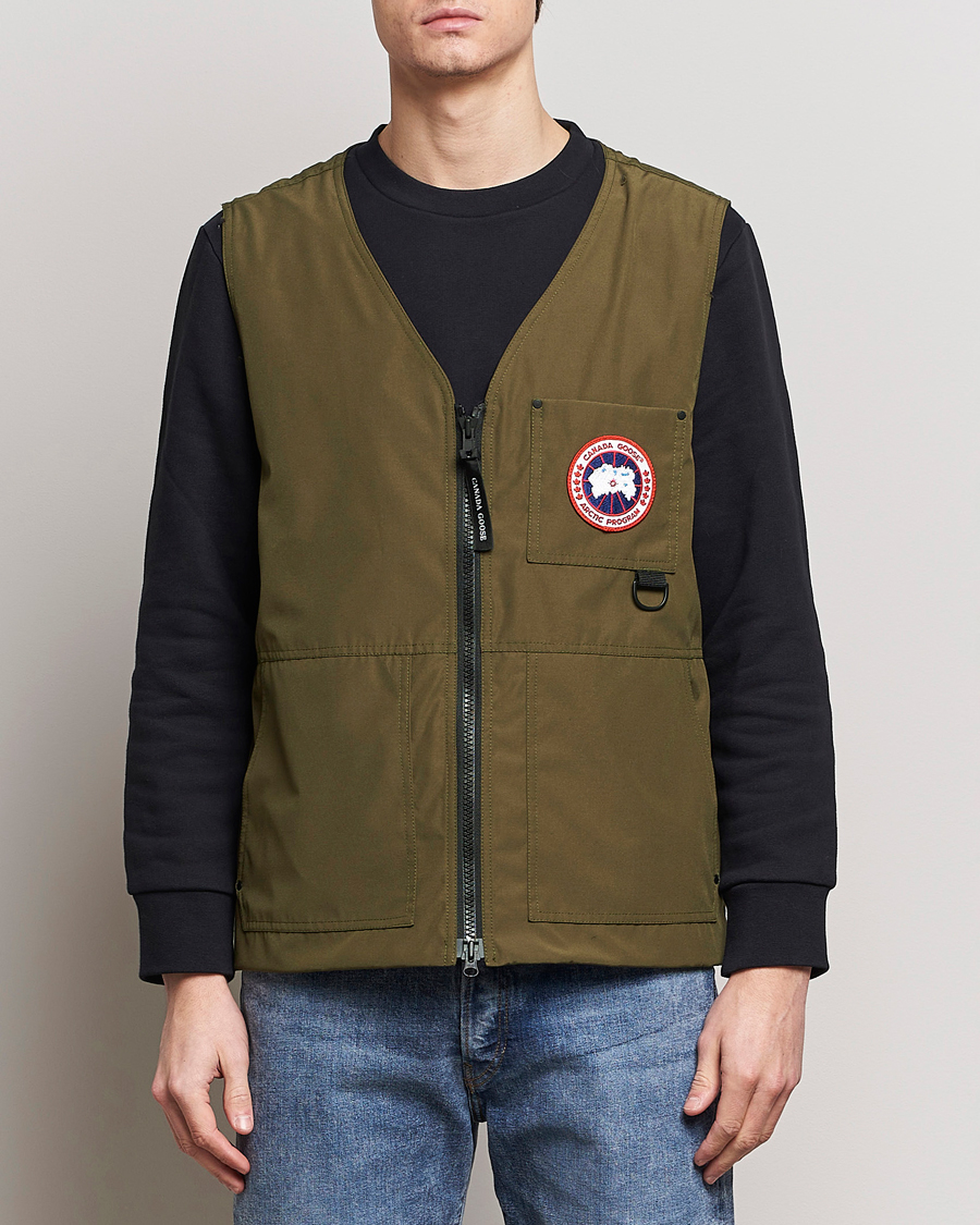 Homme | Manteaux Et Vestes | Canada Goose | Canmore Vest Military Green