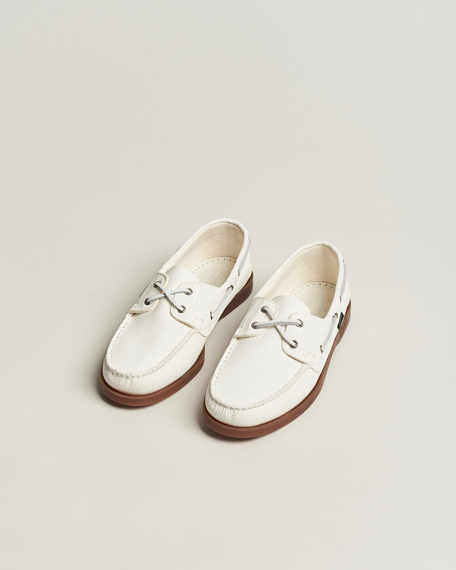 Homme | Paraboot Barth Boat Shoe White Deerskin | Paraboot | Barth Boat Shoe White Deerskin