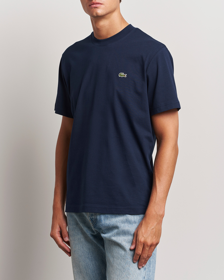 Heren | T-shirts | Lacoste | Crew Neck T-Shirt Navy Blue