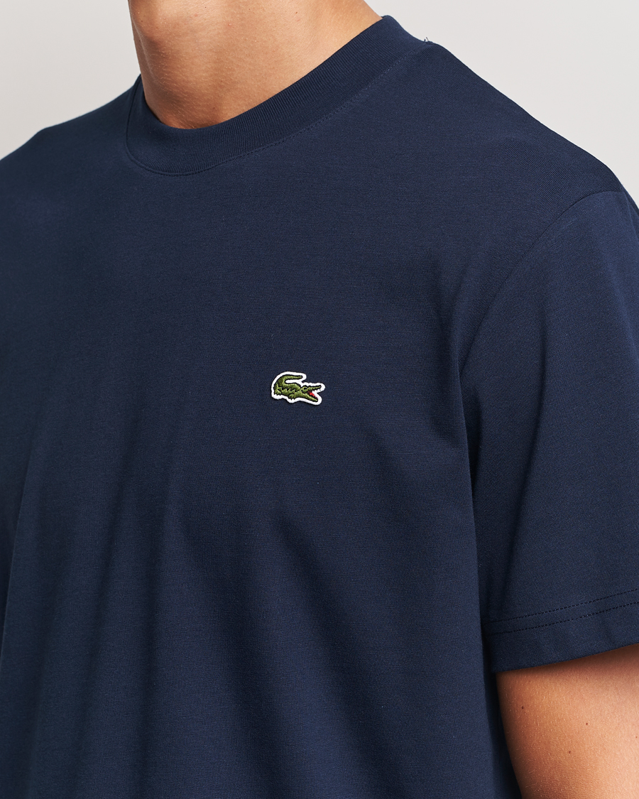 Heren | T-shirts | Lacoste | Crew Neck T-Shirt Navy Blue