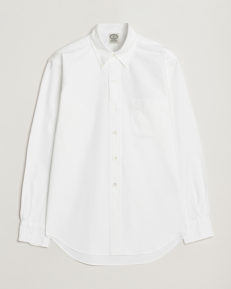 Homme | Chemises | Kamakura Shirts | Vintage Ivy Oxford Button Down Shirt White