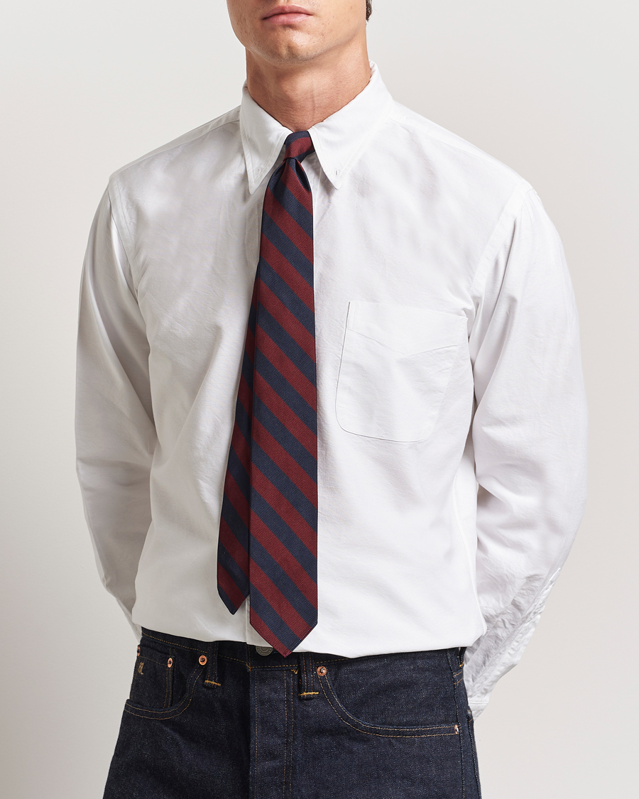 Homme | Chemises | Kamakura Shirts | Vintage Ivy Oxford Button Down Shirt White