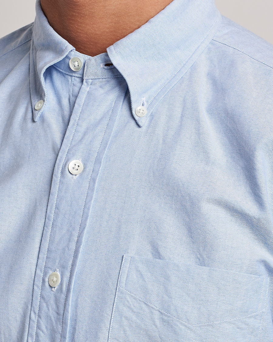 Heren | Overhemden | Kamakura Shirts | Vintage Ivy Oxford Button Down Shirt Light Blue