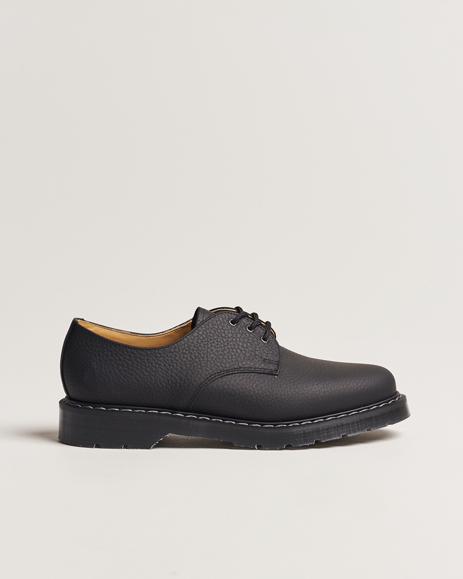 Heren | Derby schoenen | Solovair | 3 Eye Gibson Shoe Black Grain