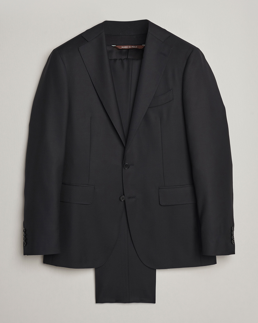 Homme | Costumes | Canali | Capri Super 130s Wool Suit Black