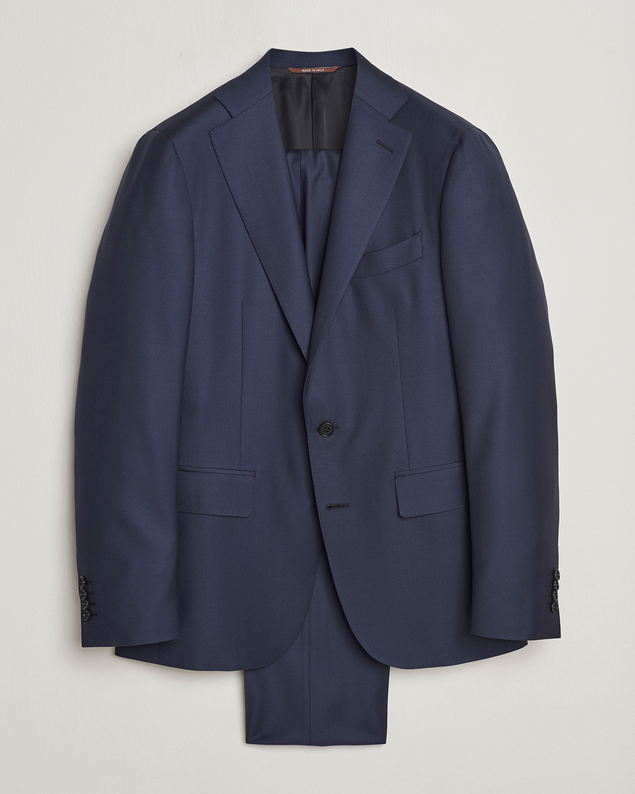 Homme | Costumes | Canali | Capri Super 130s Wool Suit Navy