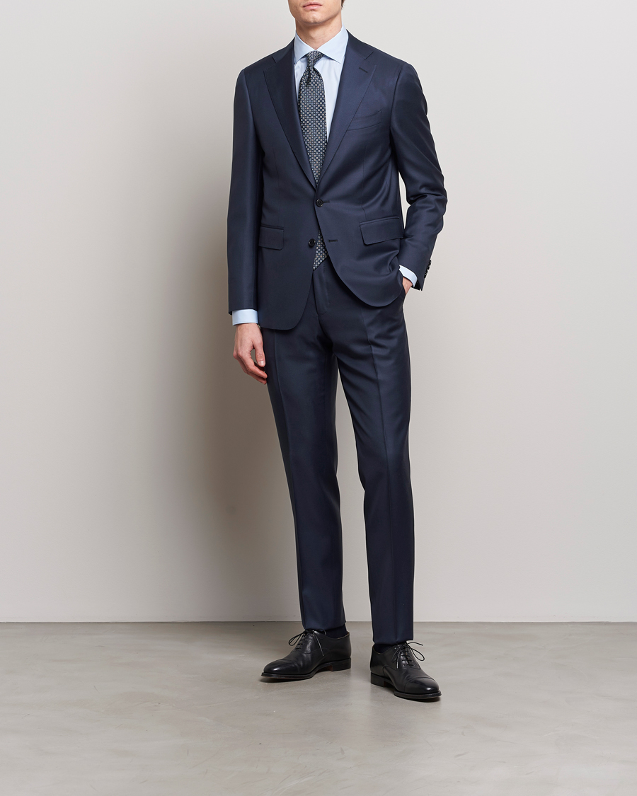 Homme | Costumes | Canali | Capri Super 130s Wool Suit Navy