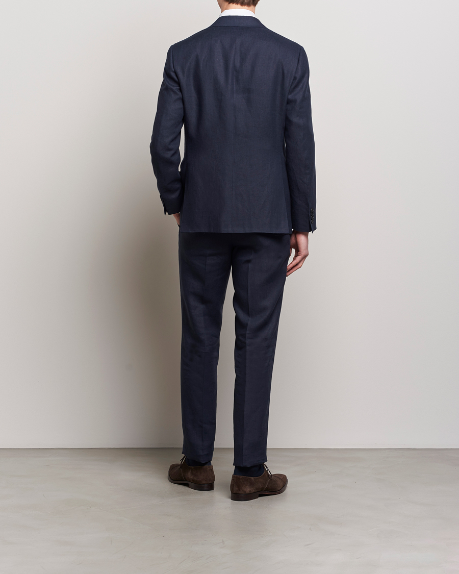 Homme | Costumes | Canali | Capri Linen Suit Navy