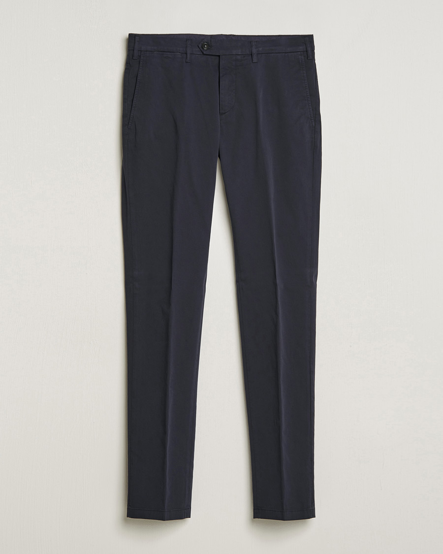 Homme | Pantalons | Canali | Cotton Stretch Chinos Navy