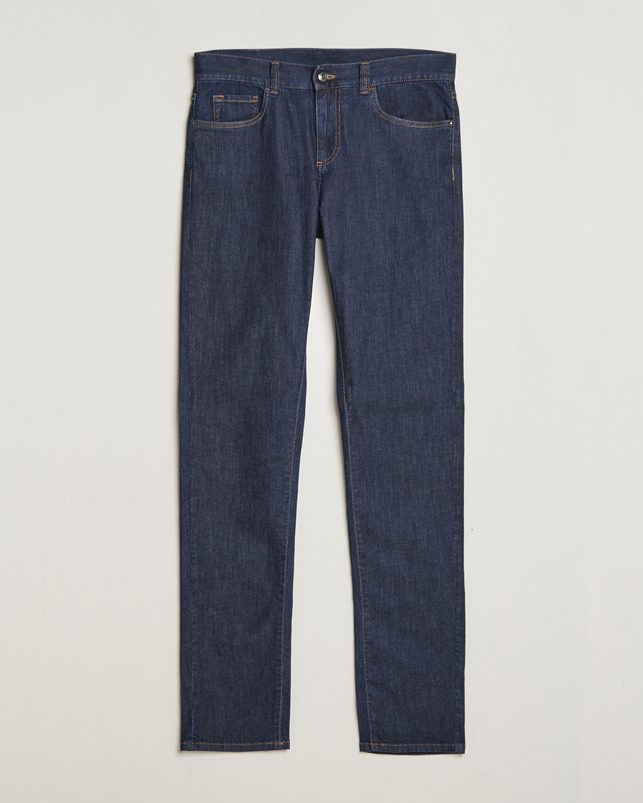 Homme | Jeans | Canali | Slim Fit 5-Pocket Jeans Dark Indigo