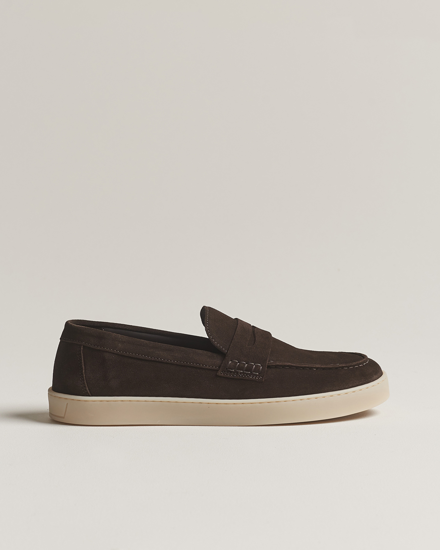 Homme | Canali Summer Loafers Dark Brown Suede | Canali | Summer Loafers Dark Brown Suede