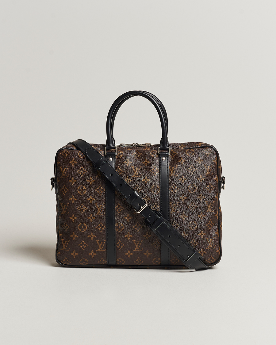 Homme | Louis Vuitton Pre-Owned Porte-Documents Voyage Briefcase Monogram Macassar | Louis Vuitton Pre-Owned | Porte-Documents Voyage Briefcase Monogram Macassar