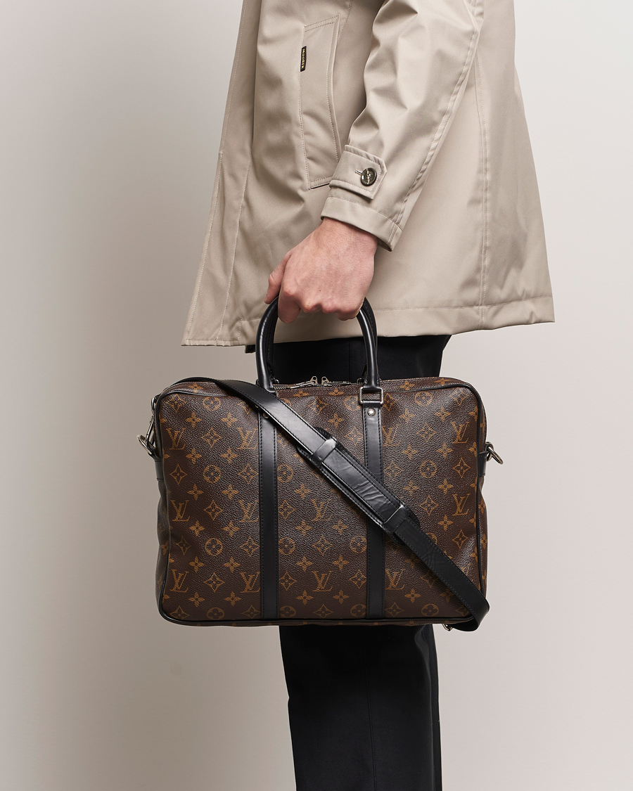 Homme | Louis Vuitton Pre-Owned Porte-Documents Voyage Briefcase Monogram Macassar | Louis Vuitton Pre-Owned | Porte-Documents Voyage Briefcase Monogram Macassar