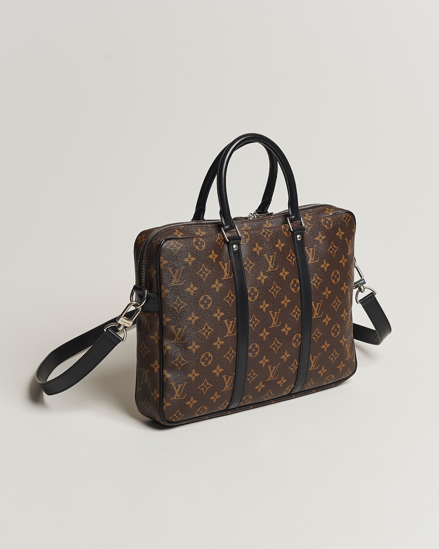 Homme | Louis Vuitton Pre-Owned Porte-Documents Voyage Briefcase Monogram Macassar | Louis Vuitton Pre-Owned | Porte-Documents Voyage Briefcase Monogram Macassar
