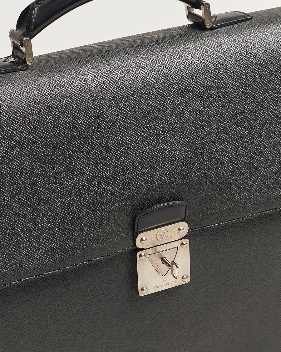 Heren | Louis Vuitton Pre-Owned Robusto Briefcase Black | Louis Vuitton Pre-Owned | Robusto Briefcase Black