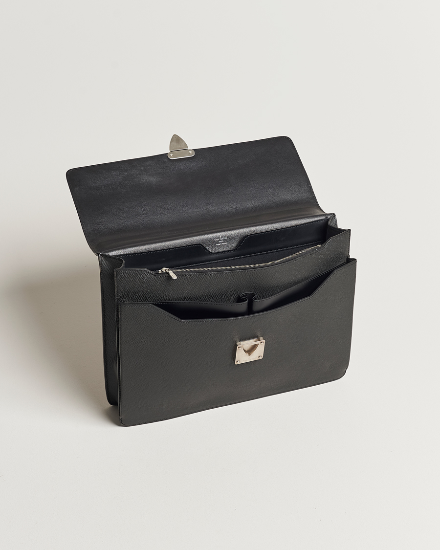 Heren | Louis Vuitton Pre-Owned Robusto Briefcase Black | Louis Vuitton Pre-Owned | Robusto Briefcase Black