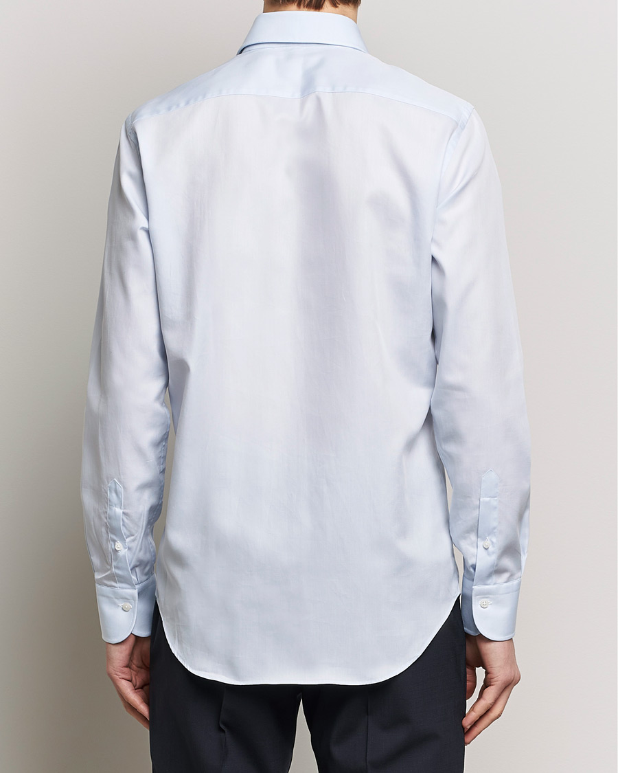 Homme | Chemises | Grigio | Cotton Twill Dress Shirt Light Blue