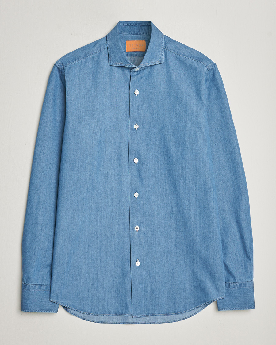 Heren | Overhemden | Grigio | Denim Shirt Medium Blue