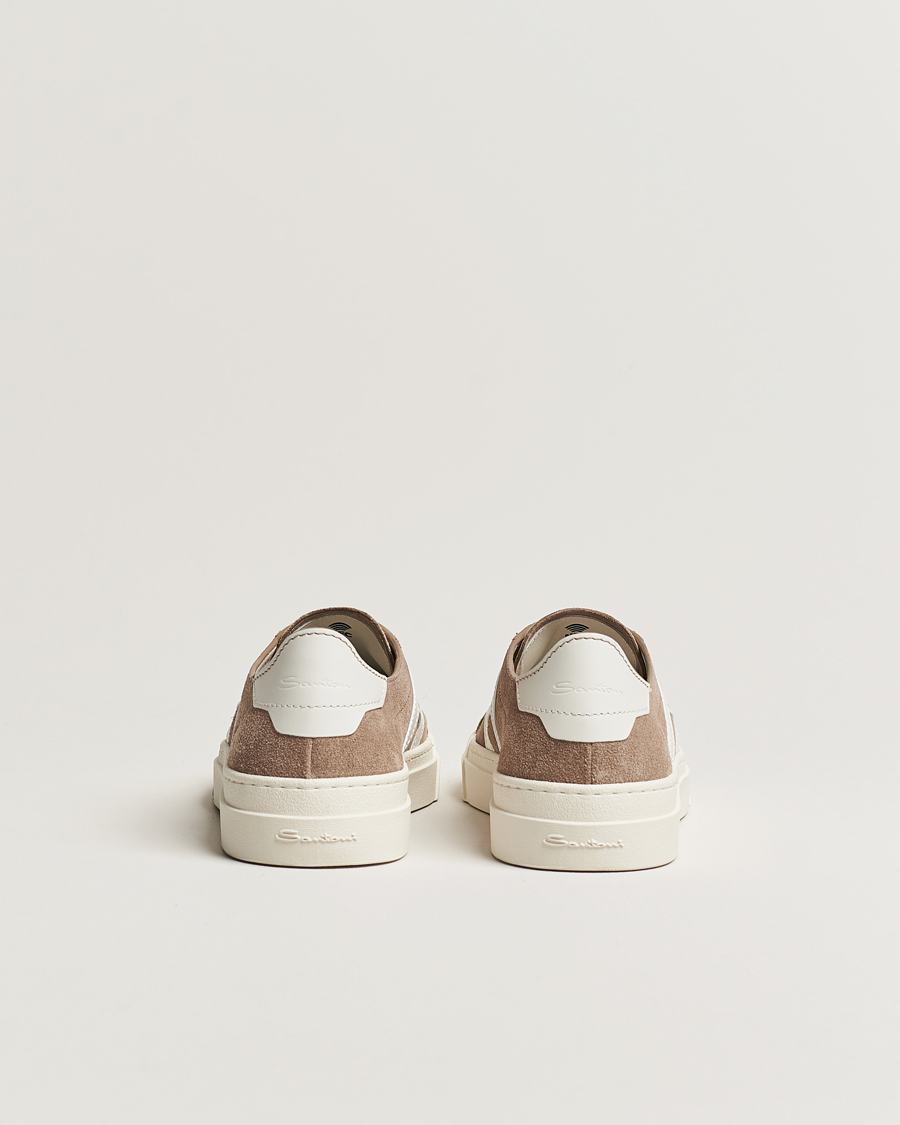 Homme | Santoni Double Buckle Sneakers Grey Suede | Santoni | Double Buckle Sneakers Grey Suede