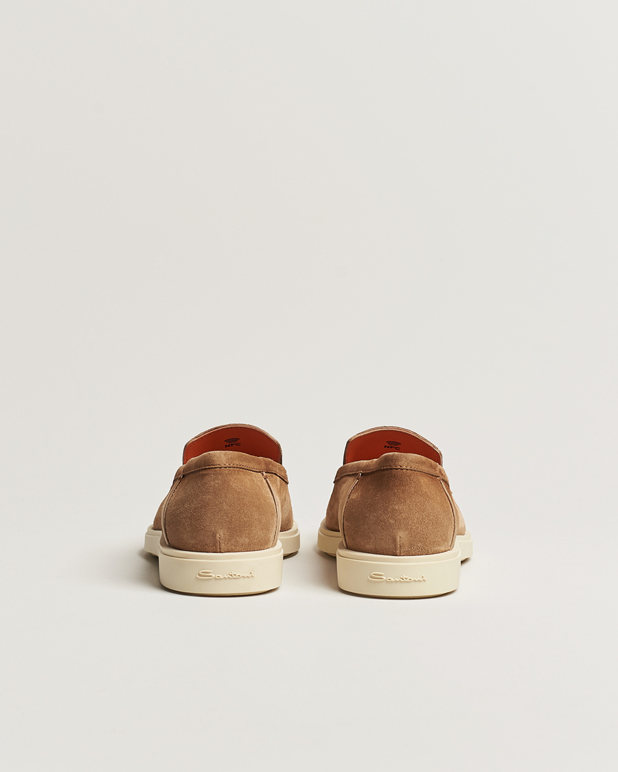Heren | Santoni Summer Loafers Beige Suede | Santoni | Summer Loafers Beige Suede