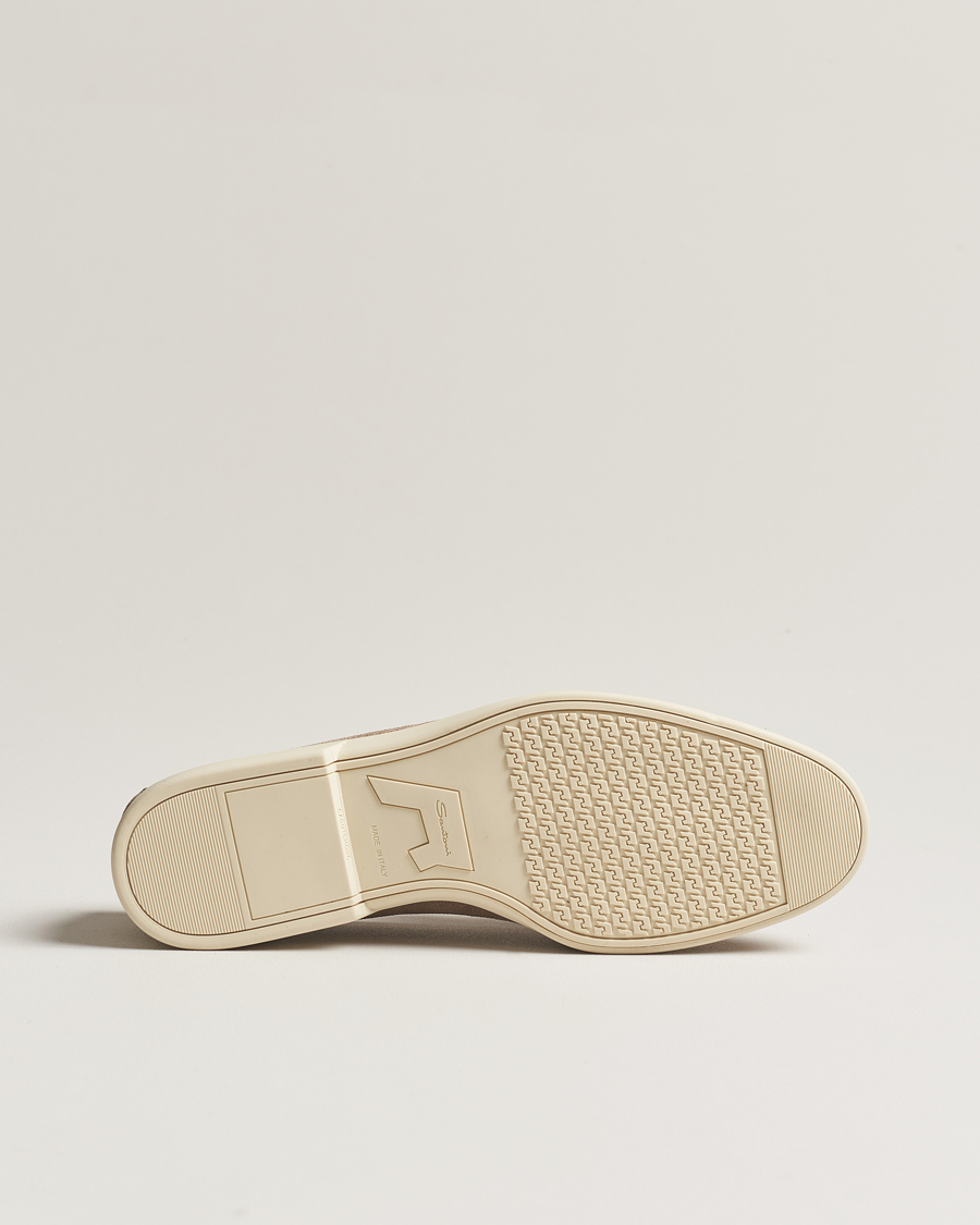 Homme | Santoni Summer Tassel Loafers Beige Suede | Santoni | Summer Tassel Loafers Beige Suede