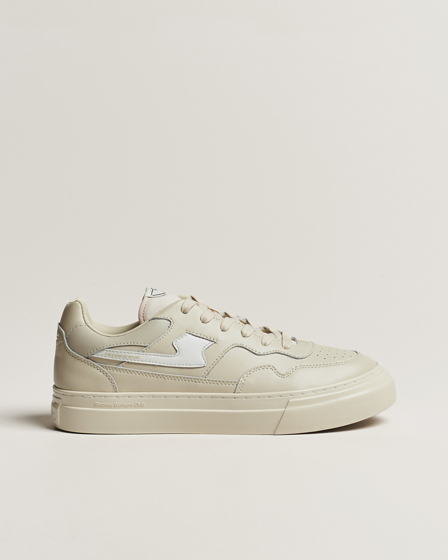 Homme | Stepney Workers Club Pearl S-Strike Leather Sneaker Ecru/White | Stepney Workers Club | Pearl S-Strike Leather Sneaker Ecru/White