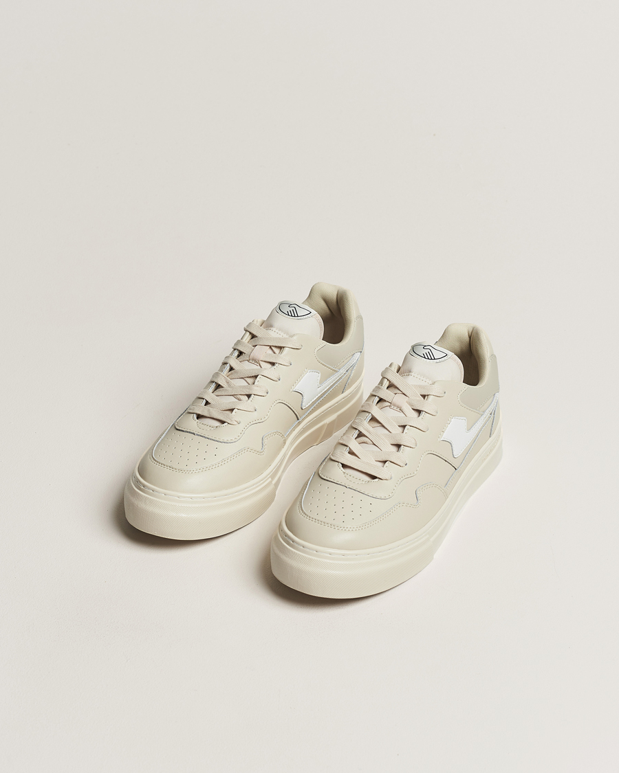 Homme | Stepney Workers Club Pearl S-Strike Leather Sneaker Ecru/White | Stepney Workers Club | Pearl S-Strike Leather Sneaker Ecru/White